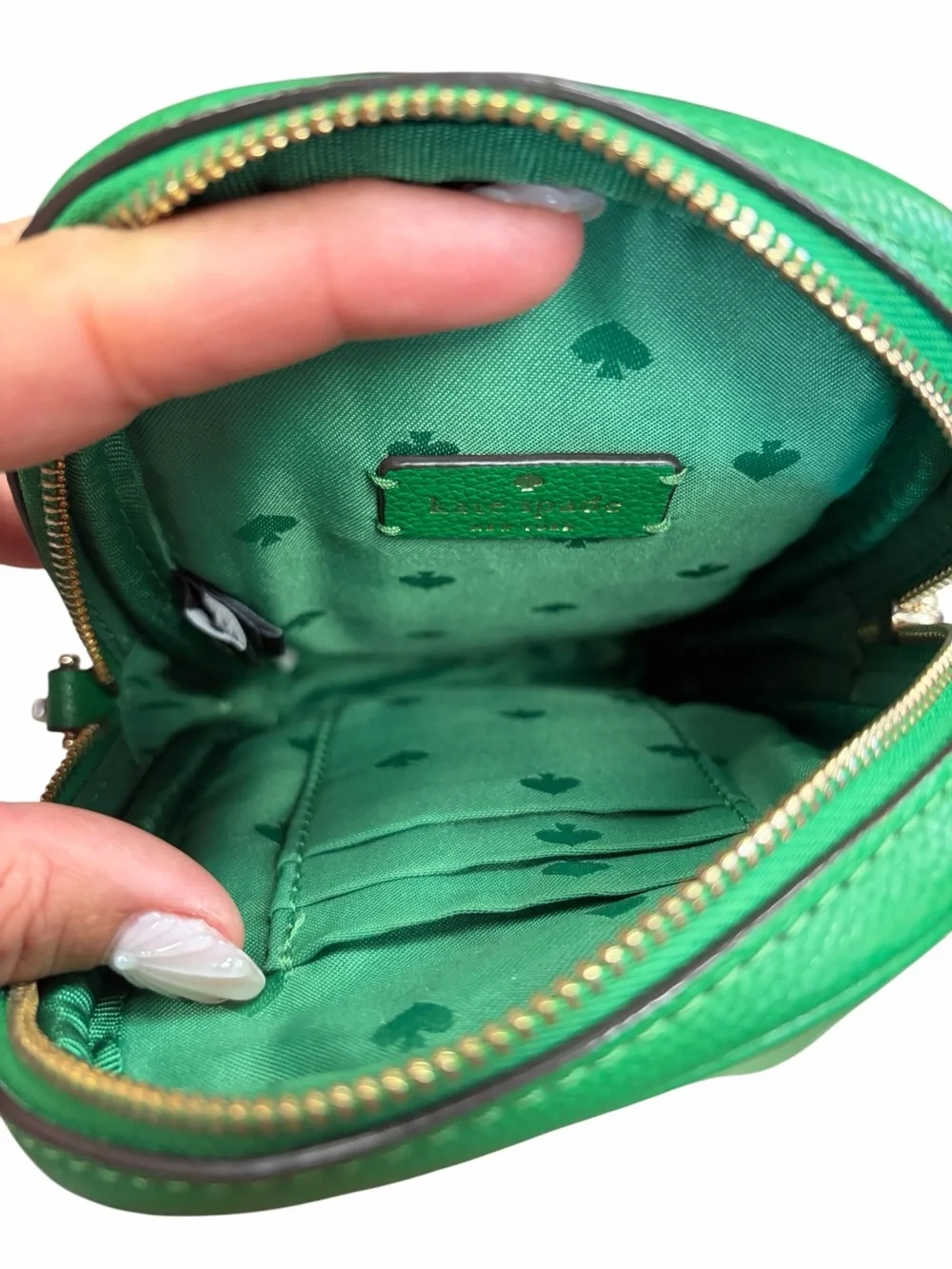 Kate Spade Rosie Canvas North South Zip Phone Crossbody - Green Bean Multi